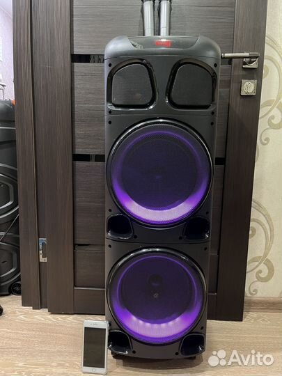 Колонка 1300w портативная с караоке