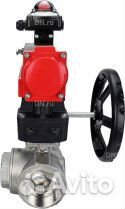 Кран шаровой DN.ru BV3232P(4pc) -SP-3WL-T-ISO-H Ду10 Ру63 стандартнопроходной трехходовой L-тип, нер