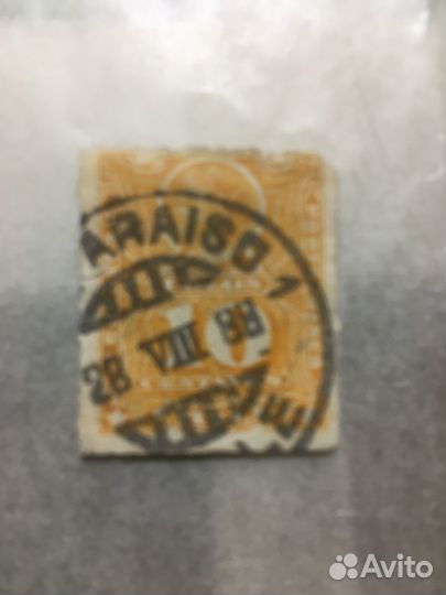 Редкая почтовая марка 2-я половина 19 века