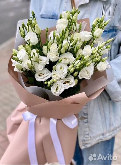 Букет эустом, эустома,цветы