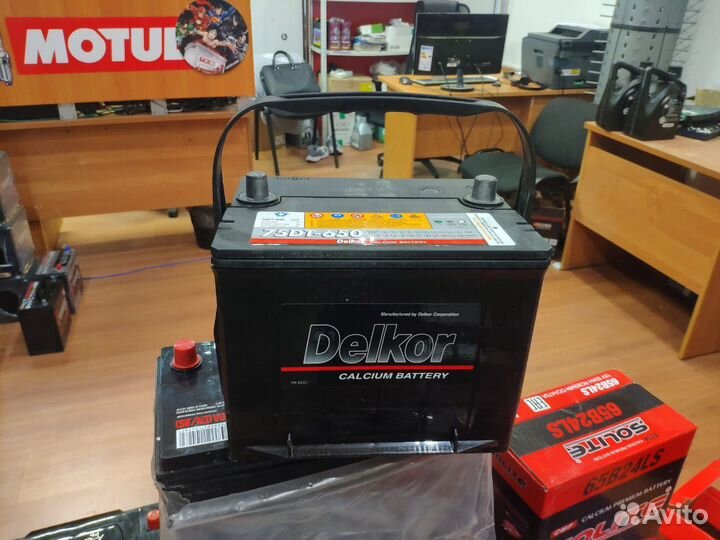 Аккумулятор Delkor 75DT650 боковые клеммы