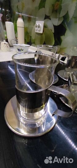 Стаканы в подстаканниках с блюдцами 6 персон