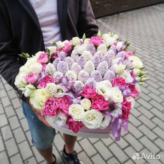 Букеты из клубники в шоколаде