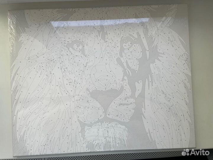 Картина по номерам на подрамнике 40х50 лев