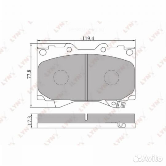 Lynxauto BD-7503 Колодки тормозные дисковые перед