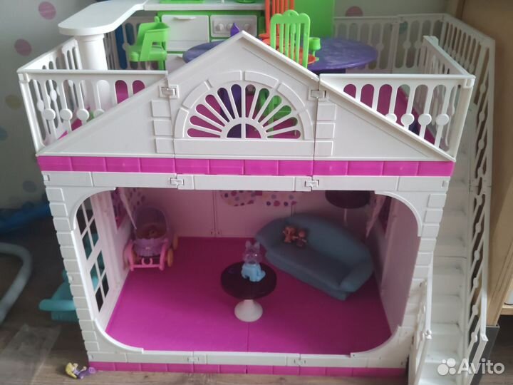 Кукольный домик для барби с мебелью