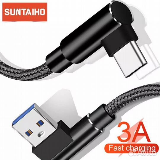 Кабель usb type c, угол 90 градусов