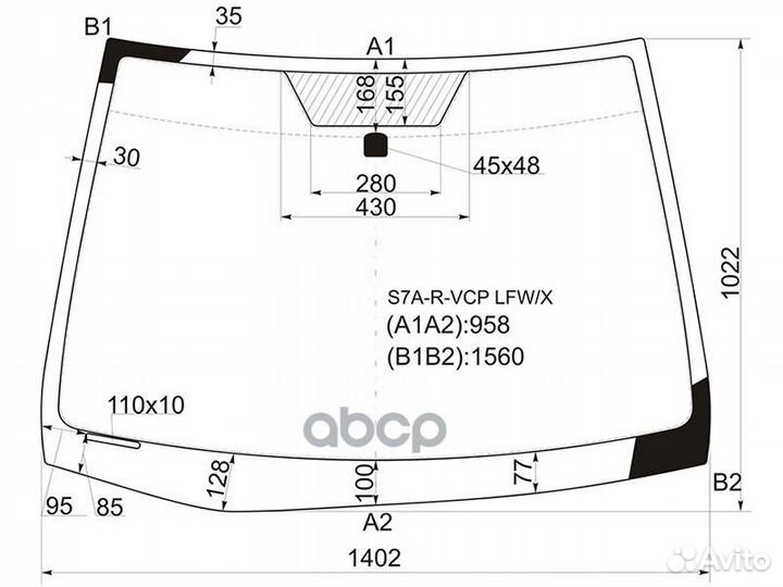 Стекло лобовое honda stream 00-06 s7arvcplfwx XYG
