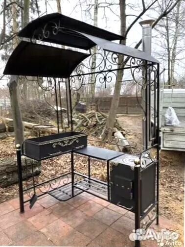 Мангал С печкой под казан