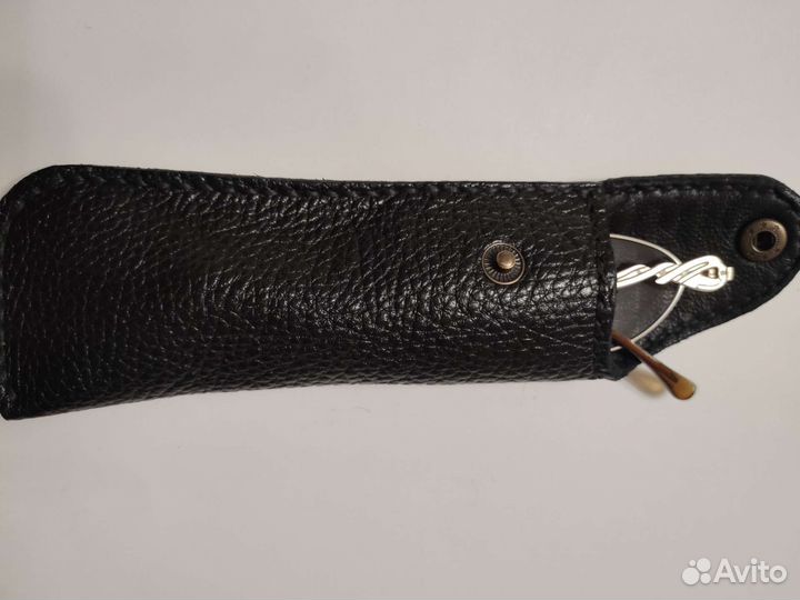 Чехол для очков нат.кожа, ручная работа