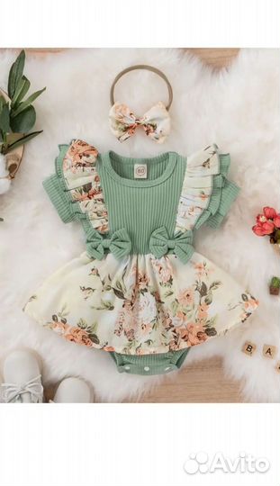 Платье боди для девочки 80