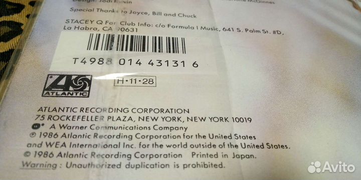 Stacey Q винил пр-во Япония
