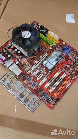 Материнская плата с процессором amd+ Кулер охлажде