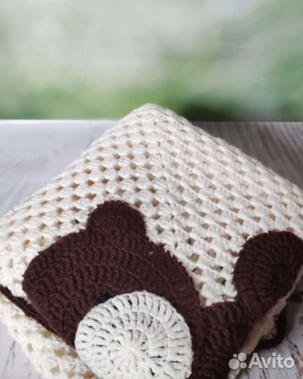 Плед детский вязаный ручная работа