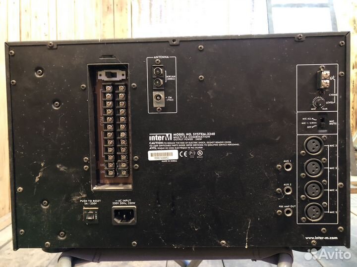 Музыкальный центр, усилитель. Inter M 2240