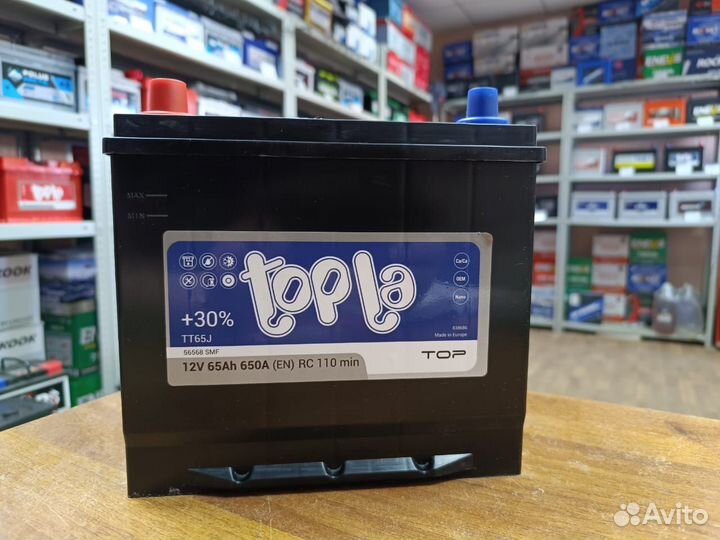 Аккумулятор 65 ач Topla Top Asia 650а D23