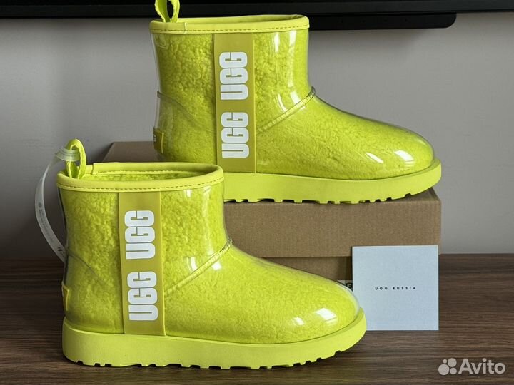 Угги UGG Classic Mini Clear Sulfur силиконовые