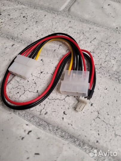 Кабель питания (molex ) molex + 3pin) для вентилят
