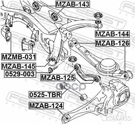 Болт С эксцентриком mazda CX-9 TB 2007-2013 052