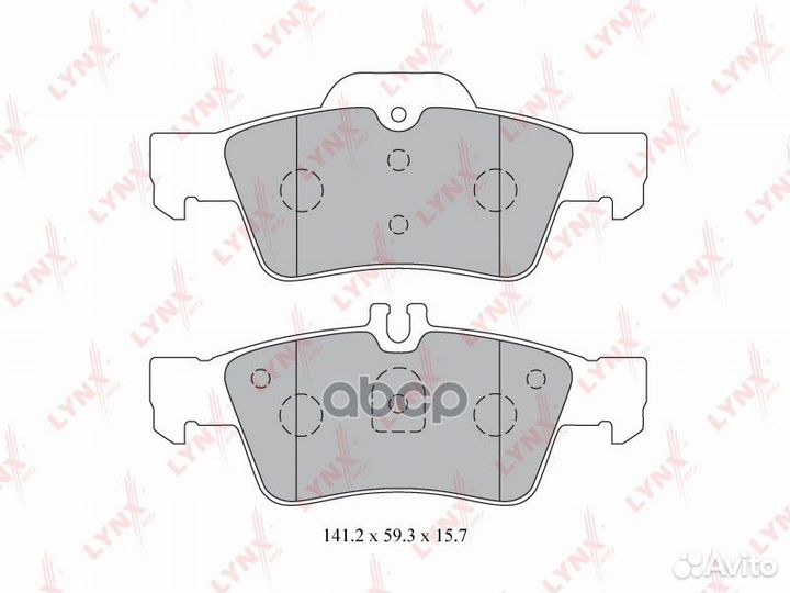 Колодки тормозные дисковые зад bd5325 lynxauto