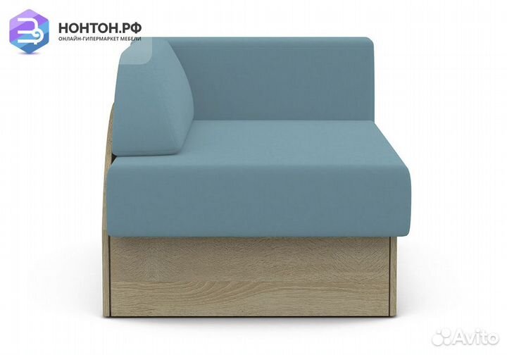 Диван еврокнижка №2 дуб сонома / голубой