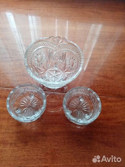 Хрустальная ваза на ножках СССР