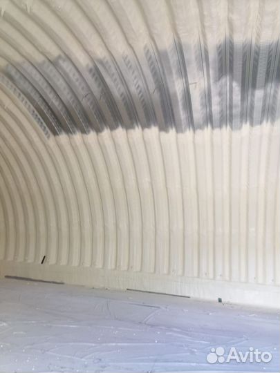 Утепление ангара пенополиуретаном ППУ напыление