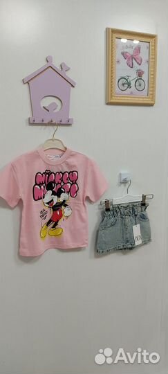 Футболка для девочки Zara р.98,116