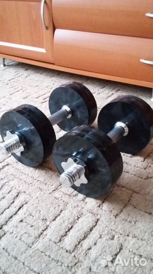 Продам гантели 2 шт вес одной гантели 16кг