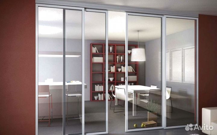 Стеклянные офисные перегородки