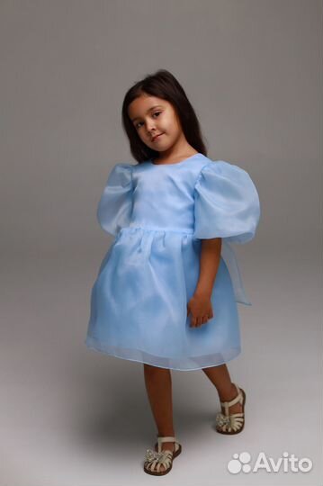 Праздничное деское платье фиолетовое и голубое