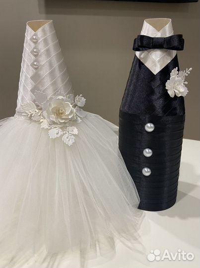 Свадебные аксессуары на бутылки / быки