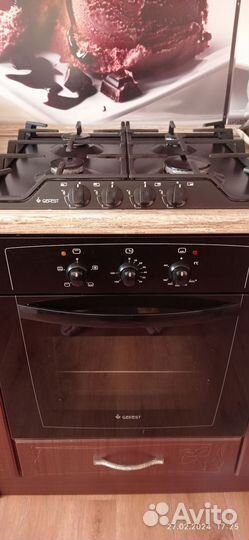 Газовая варочная панель 4 конфорки, духовой шкаф