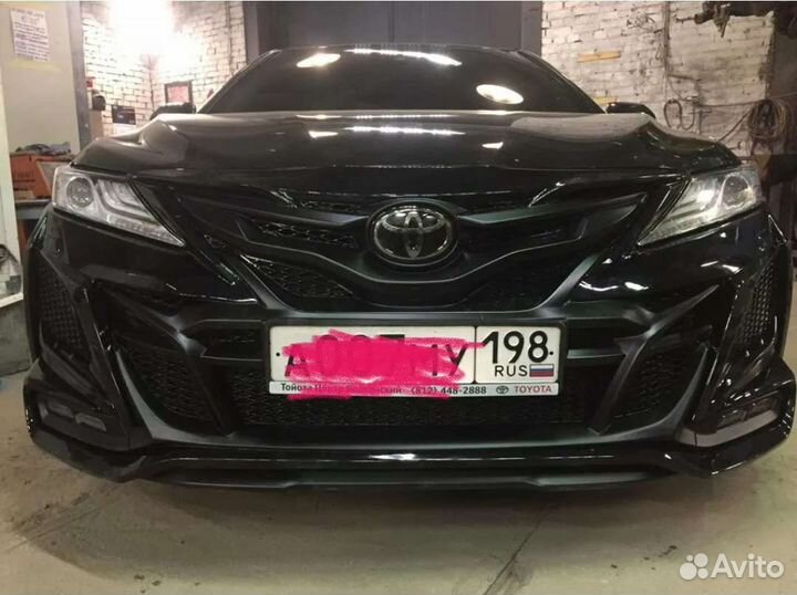 Обвес khann camry 70. Чёрный