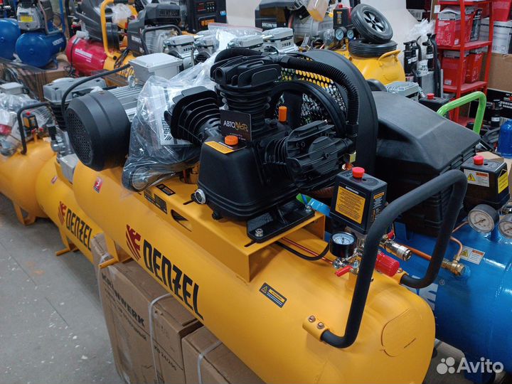 Компрессор воздушный 3квт 100 л 520 л Denzel