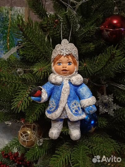 Ватная ёлочная игрушка 