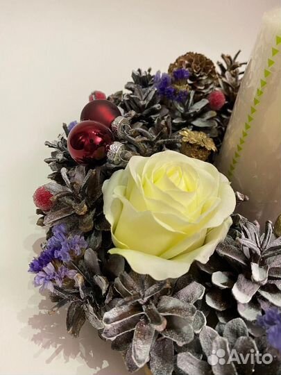 Рождественсий венок- подсвечник