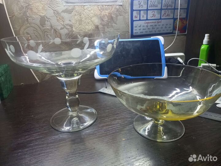 Ваза для фруктов на ножке СССР