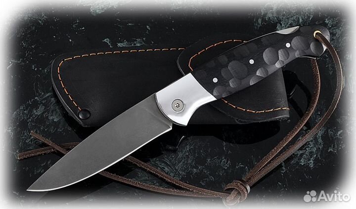 Складной нож Ворон, сталь Х12мф, рукоять накладки