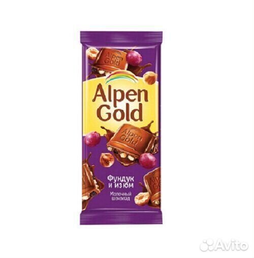Шоколад Alpen Gold Фундук-Изюм 90г