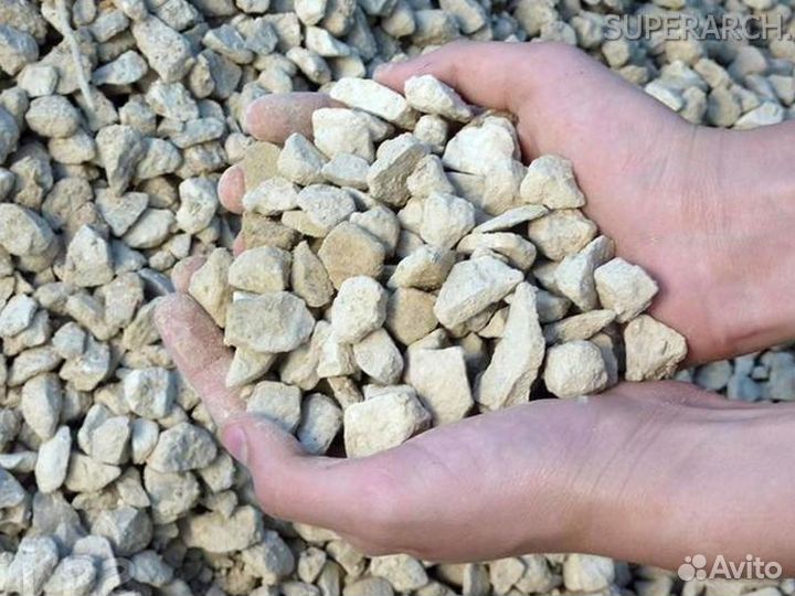 Щебень известковый бетонный гранитный