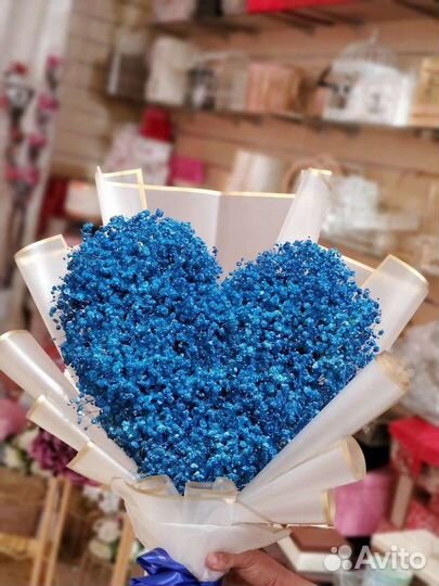 Букет сердце гипсофилы