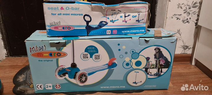 Самокат mini micro the original + seat & o- bar