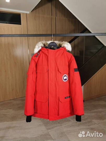 Меховой пуховик Canada goose премиум