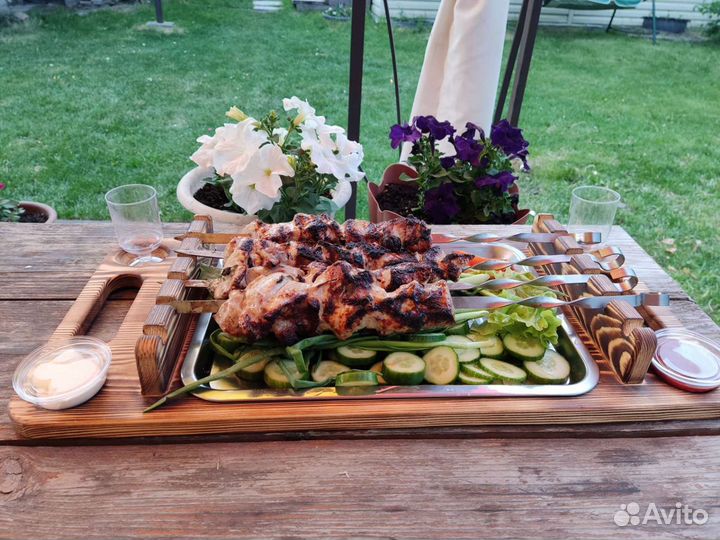 Поднос для шашлыка, минажница, шашлычница