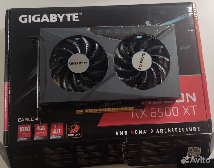 Видеокарта gigabyte RX 6500XT eagle
