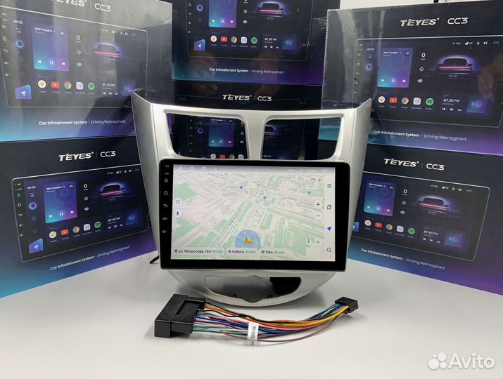 Магнитола Teyes CC3 6/128 для Hyundai Solaris 1