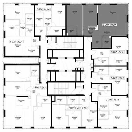 2-к. квартира, 94 м², 31/36 эт.