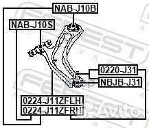 Рычаг левый nissan X-trail T32, qashqai II, REN