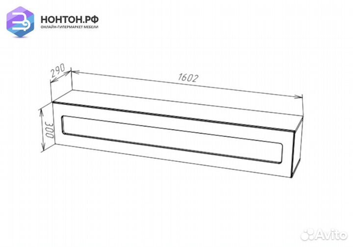 Шкаф навесной Point тип-51 белый глянец / белый ма